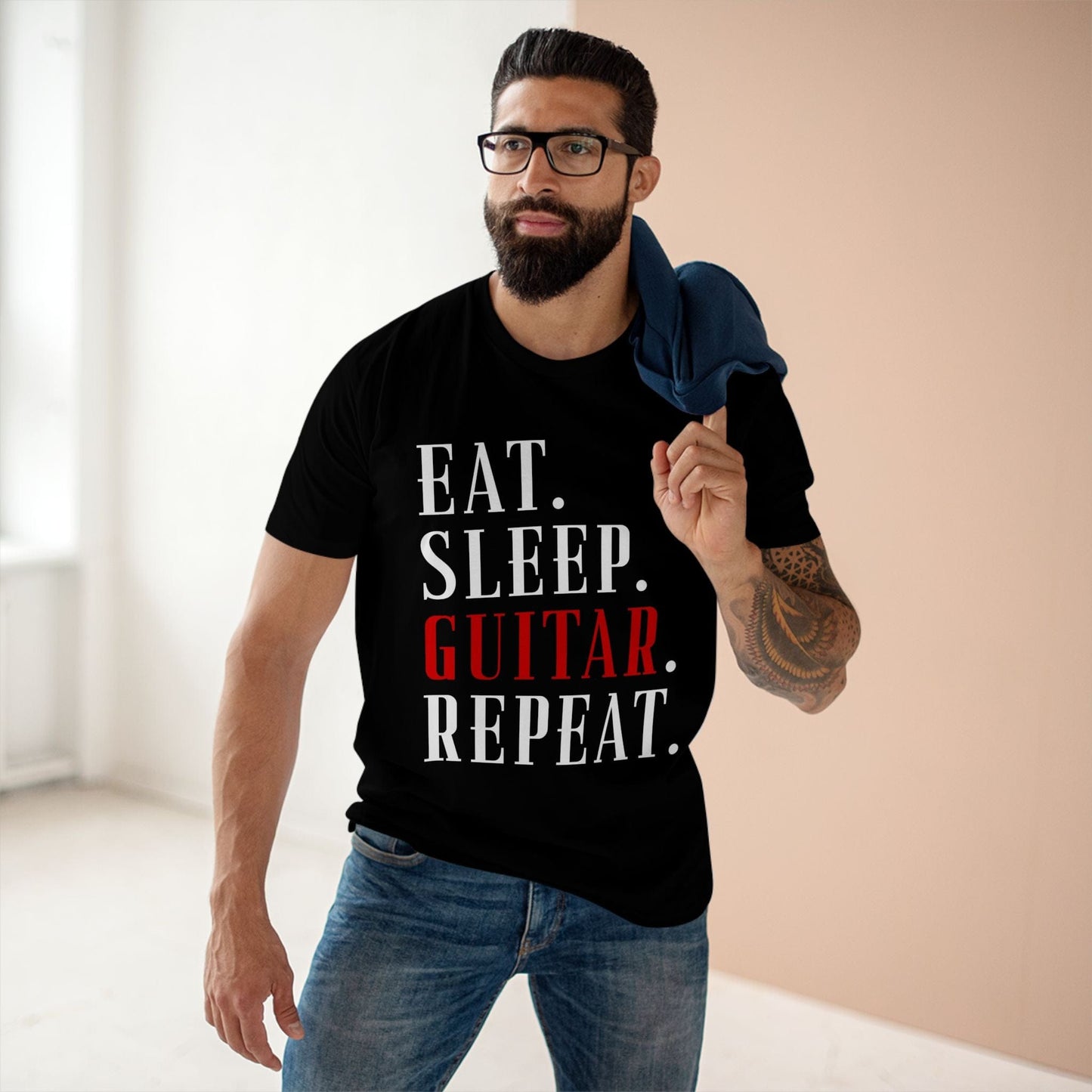 Eat Sleep Repeat Guitar, Unisex T-shirt