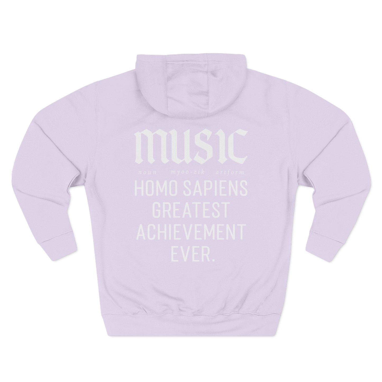 Music Definition Hoodie – Homo Sapiens Greatest Achievement Ever