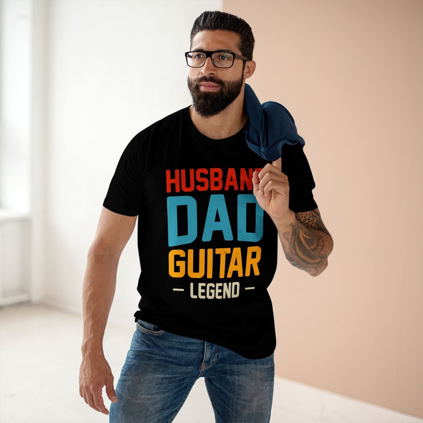 Husband, Dad, Guitar Legend, Unisex T-shirt