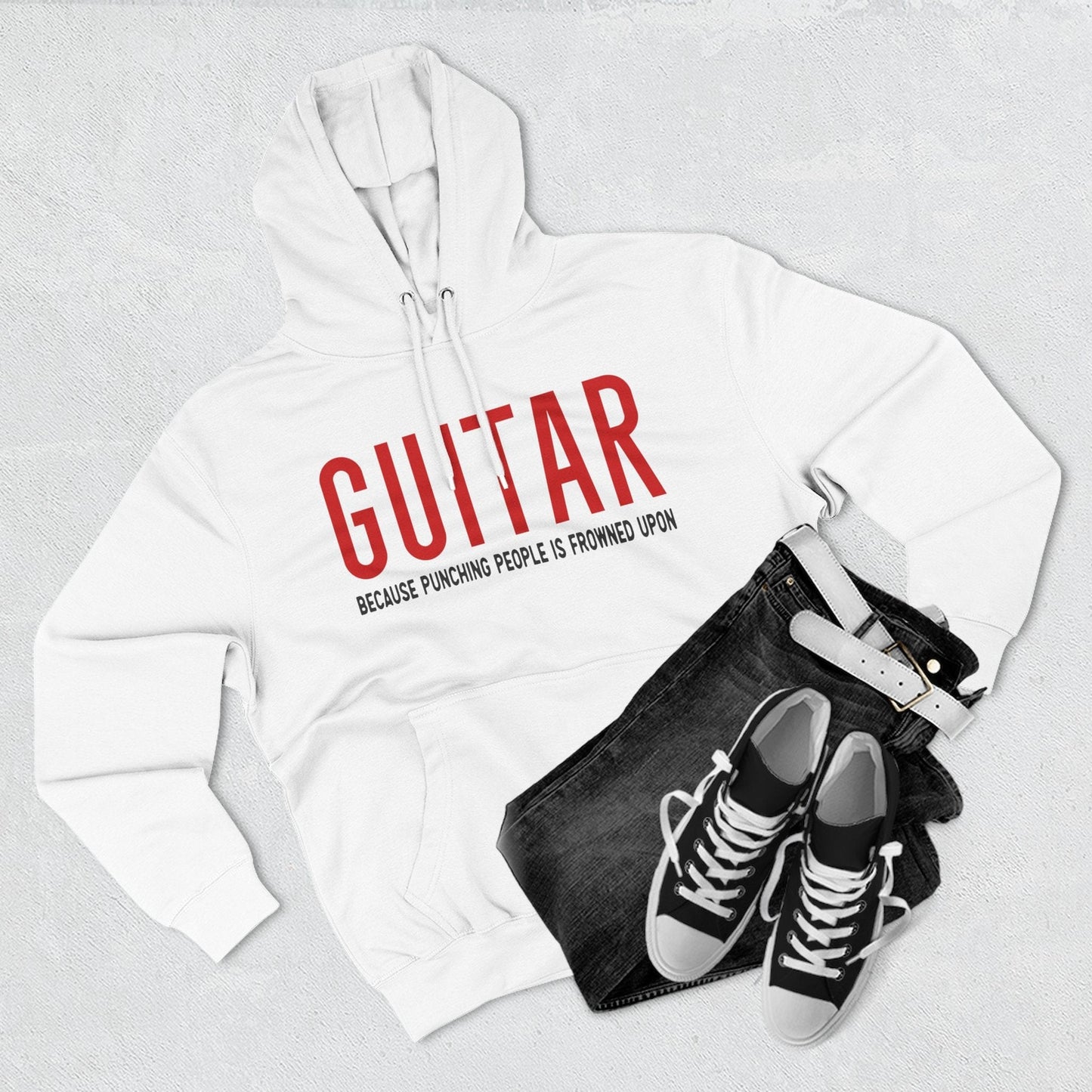 Guitar Because Punching People Is Frowned Upon Hoodie