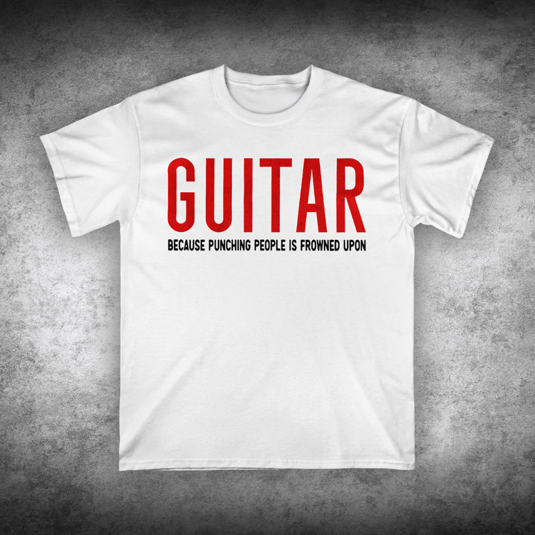 Guitar - Because Punching People Is Frowned Upon, Comfort Colors Unisex T-shirt