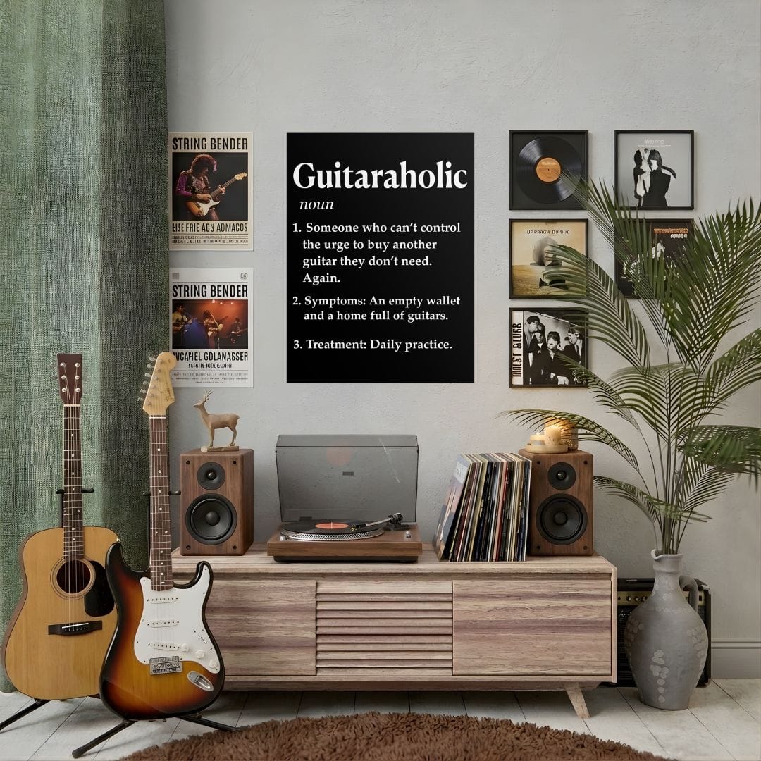 Guitaraholic Definition Poster (24"32")