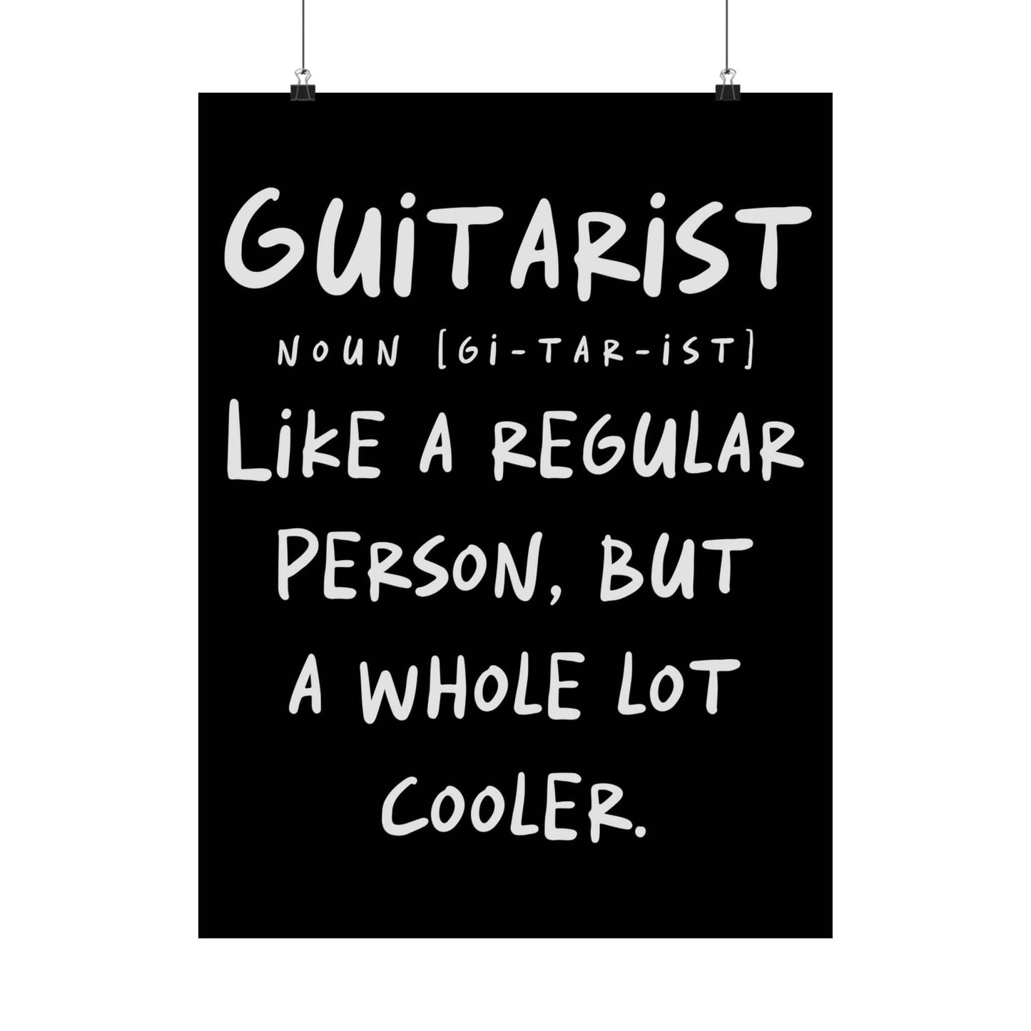 Guitarist Definition Poster – Funny Wall Art for Guitar Players