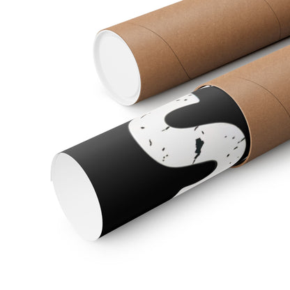 Santa Rocks Guitar Poster – Fun Retro Christmas Wall Art for Guitar Lovers