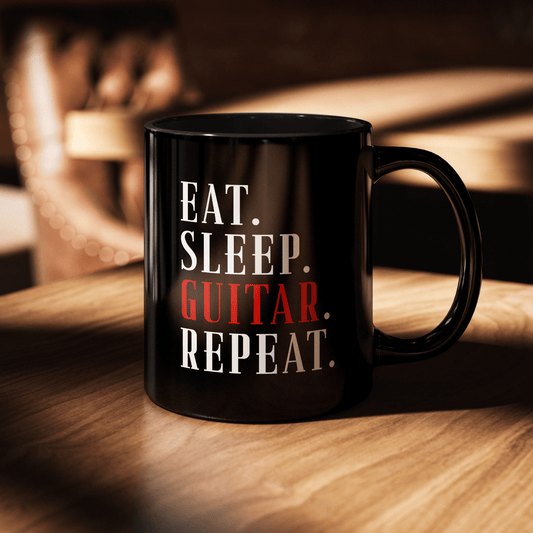 Eat Sleep Guitar Repeat Mug
