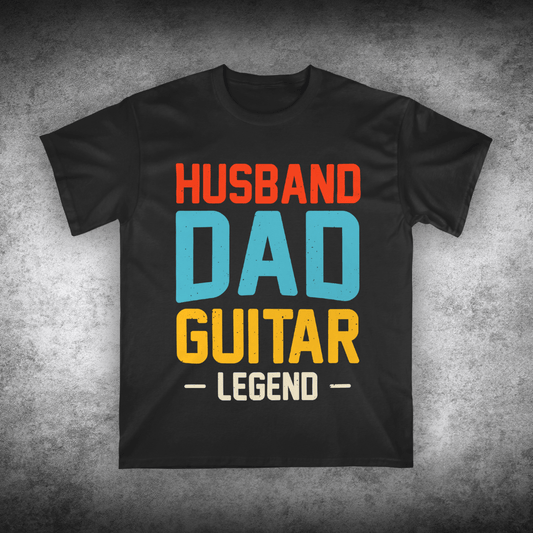 Husband, Dad, Guitar Legend, Unisex T-shirt
