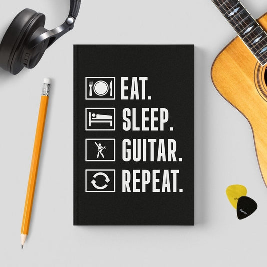 Eat Sleep Guitar Repeat Practice Journal