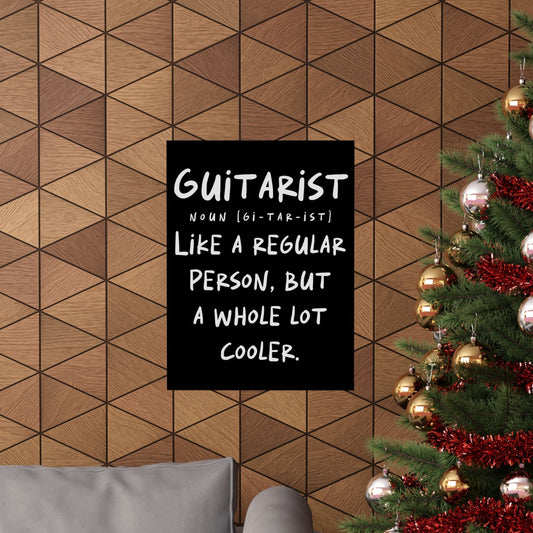 Guitarist Definition Poster – Funny Wall Art for Guitar Players