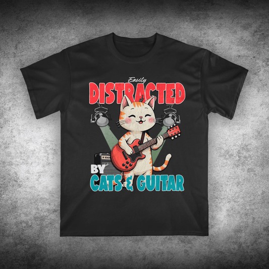 Easily Distracted By Cats, Unisex T-shirt