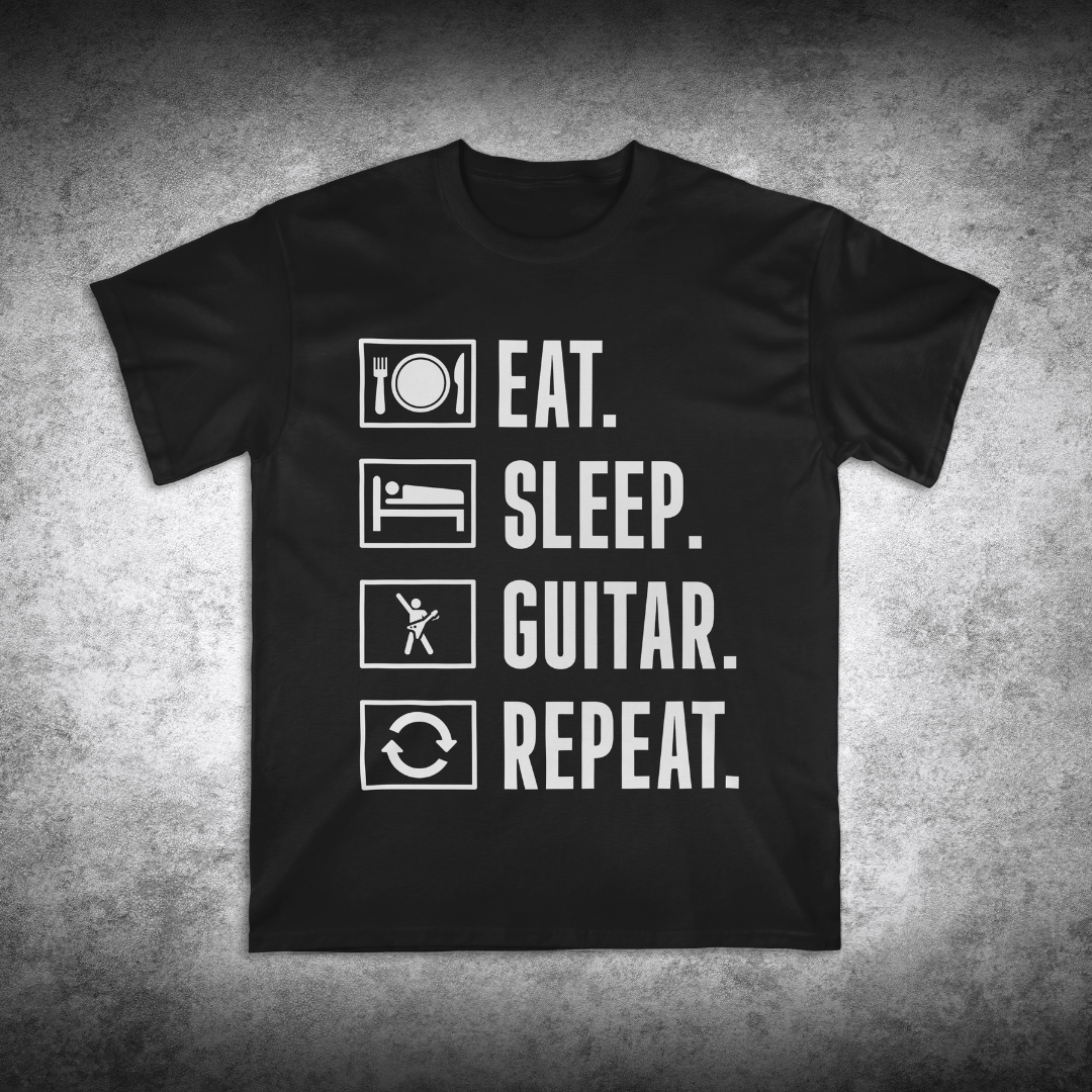 Eat Sleep Guitar Repeat T-Shirt