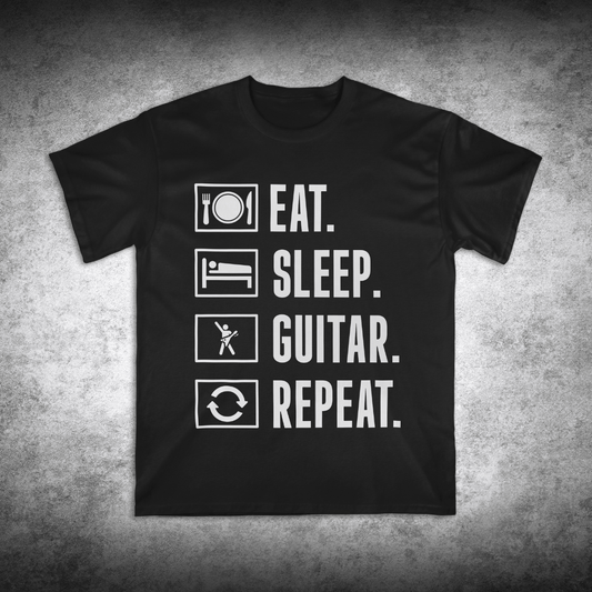Eat Sleep Guitar Repeat T-Shirt
