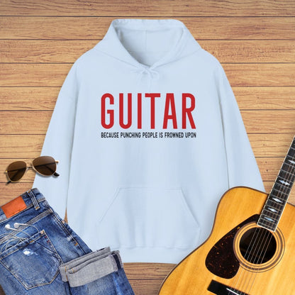 Guitar Because Punching People Hoodie