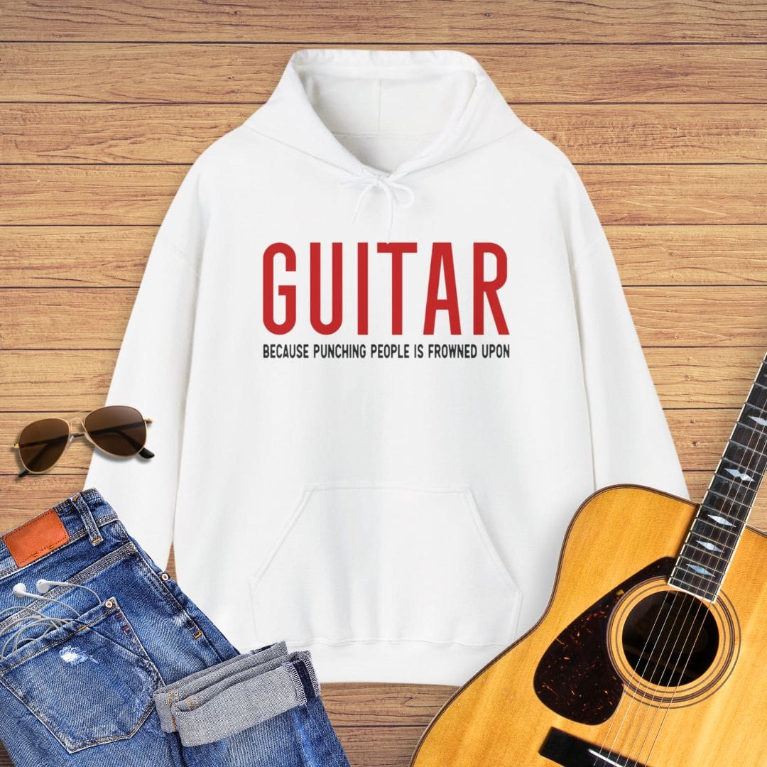 Guitar Because Punching People Hoodie
