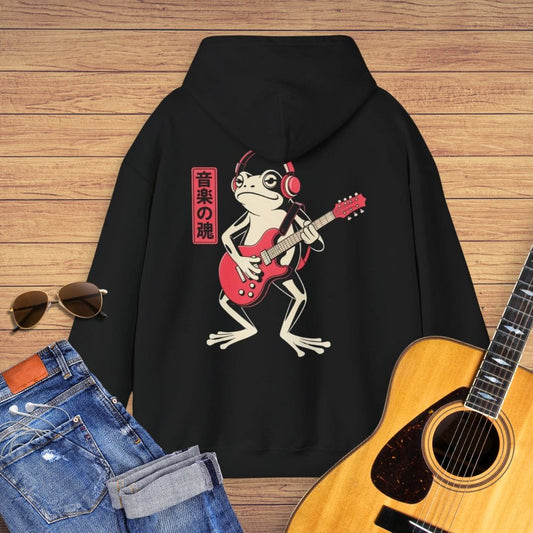 Japanese Frog Guitar Hoodie