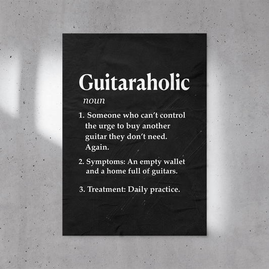 Guitaraholic Funny Definition Poster