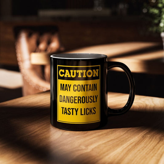 Caution Tasty Licks Guitar 11oz Mug
