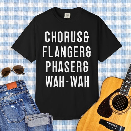 Chorus & Flanger & Phaser & Wah-Wah Guitar T-shirt
