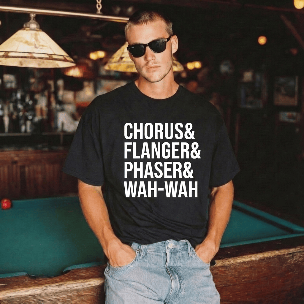 Chorus & Flanger & Phaser & Wah-Wah Guitar T-shirt
