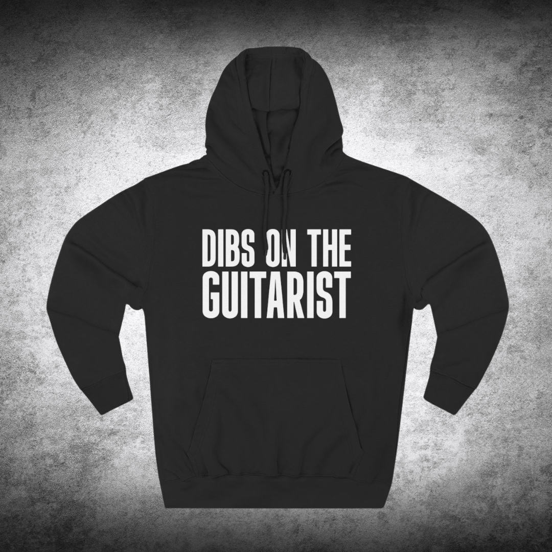 Dibs On The Guitarist, Three-Panel Fleece Hoodie