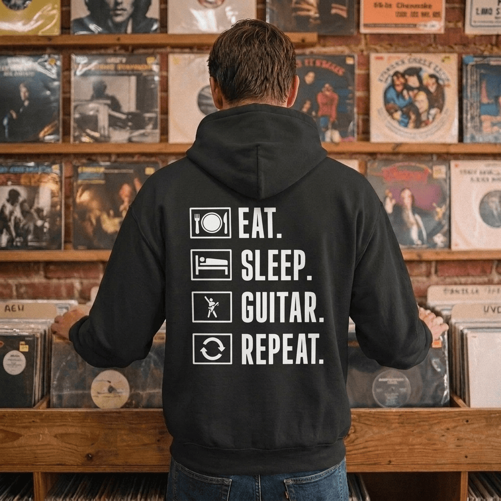 Eat, Sleep, Guitar, Repeat Hoodie