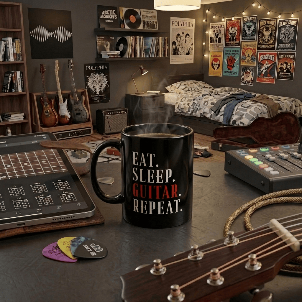 Eat Sleep Guitar Repeat 11oz Mug