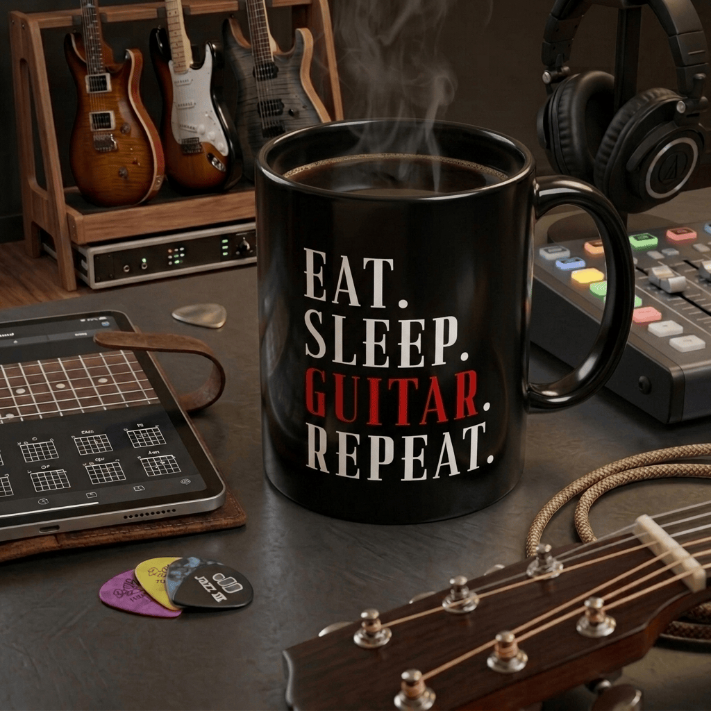Eat Sleep Guitar Repeat 11oz Mug