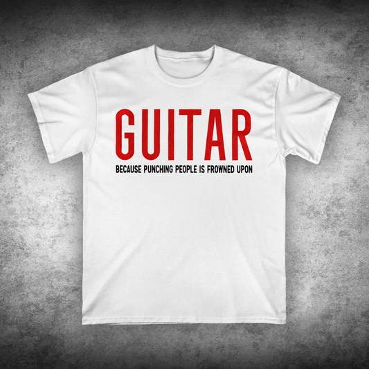 Guitar - Because Punching People Is Frowned Upon, Comfort Colors Unisex T-shirt