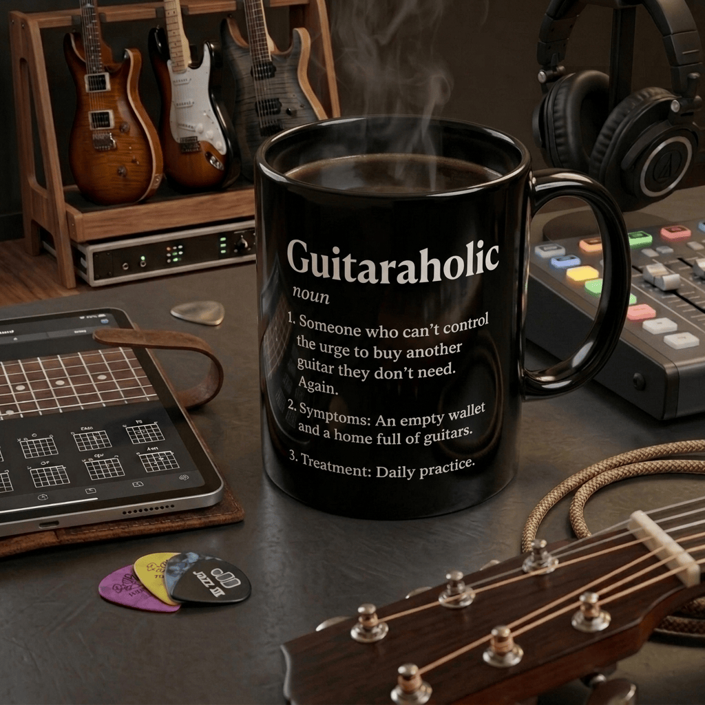 Guitaraholic Funny Definition 11oz Mug