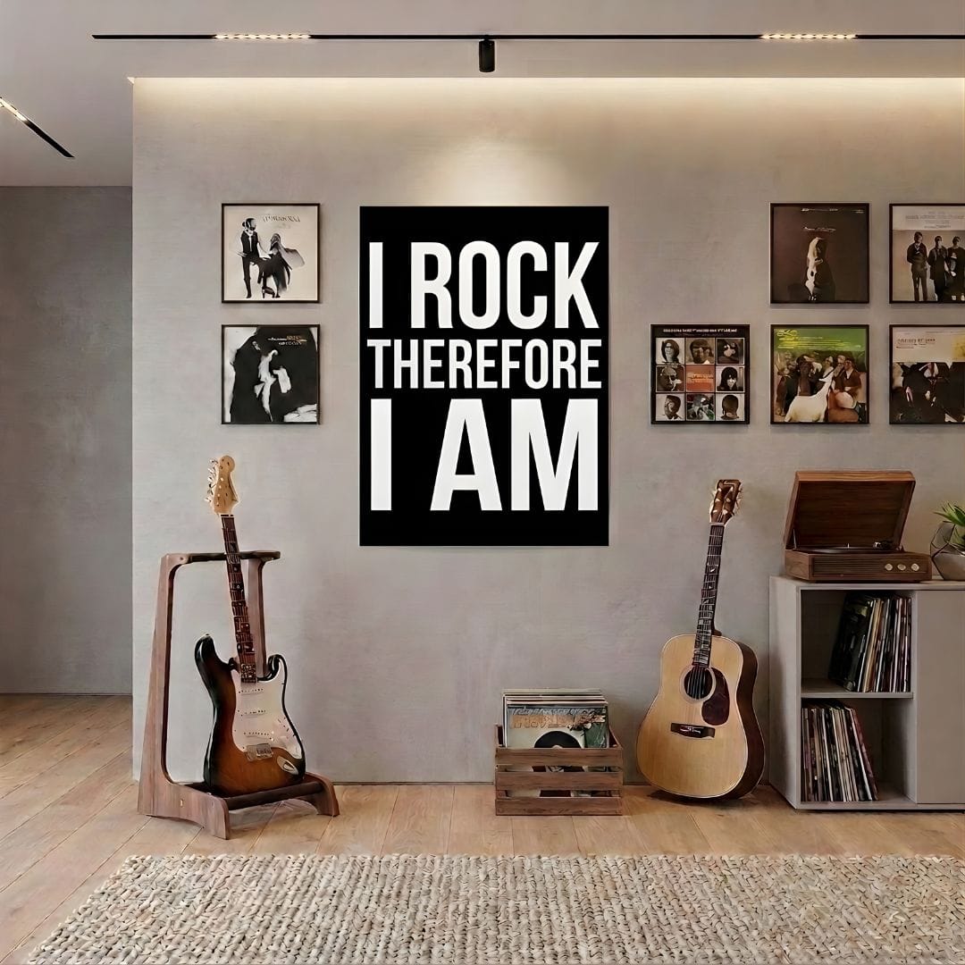 I Rock Therefore I Am Poster (24"x32")