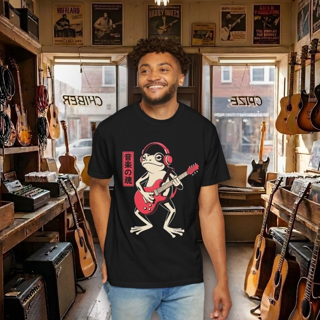 Japanese Frog Guitar T-shirt