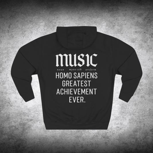 Music Definition Hoodie – Double-Sided Hoodie for Musicians & Music Lovers