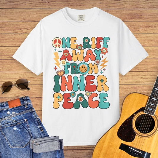 One Riff Away From Inner Peace Guitar T-Shirt
