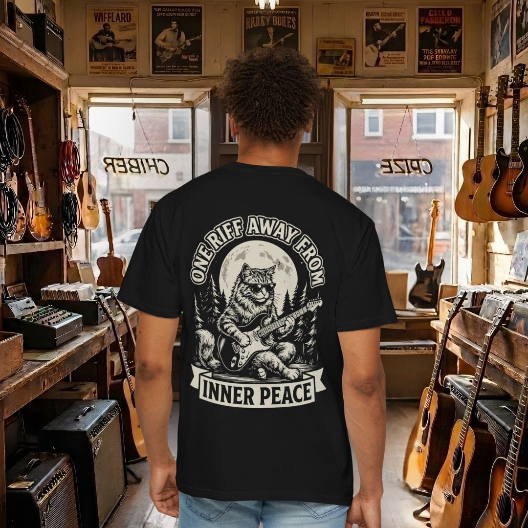 One Riff Away From Inner Peace Guitar T-Shirt