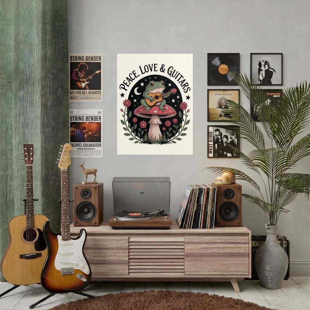 Peace Love & Guitars Poster (24"x32")