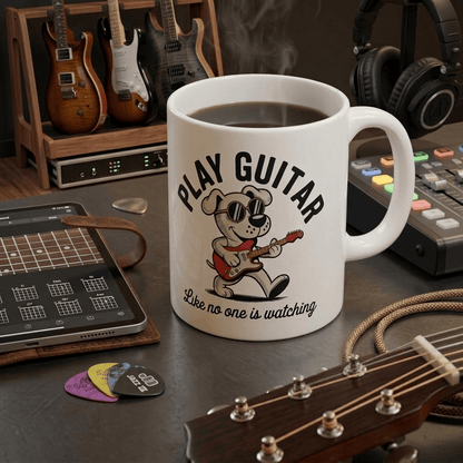 Play Guitar Pup 11oz Mug