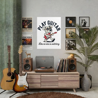 Play Guitar Pup Poster (24"x32")
