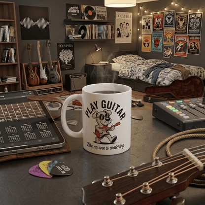 Play Guitar Pup 11oz Mug
