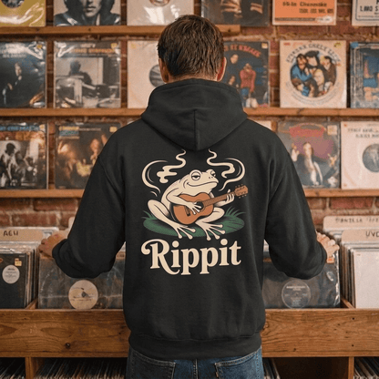 Rippit Guitar Frog Hoodie