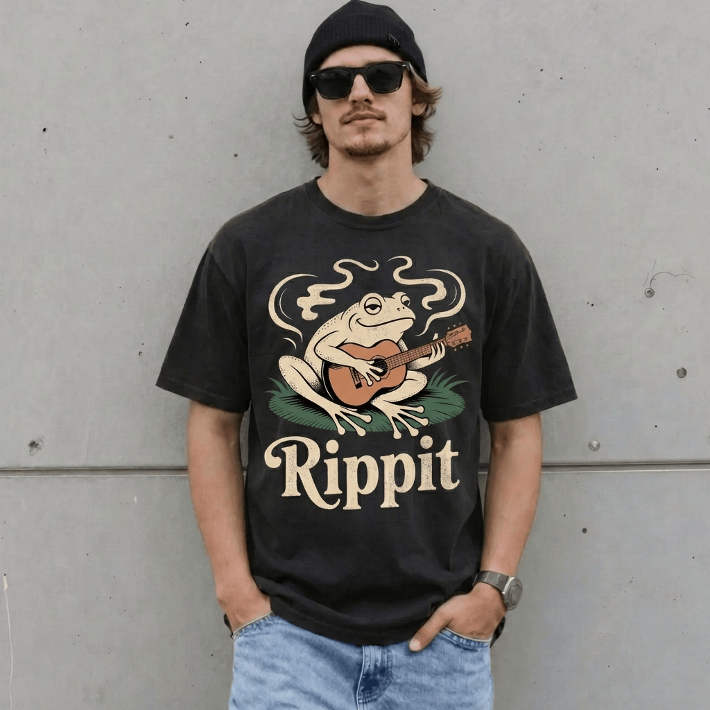 Rippit Frog Guitar T-shirt