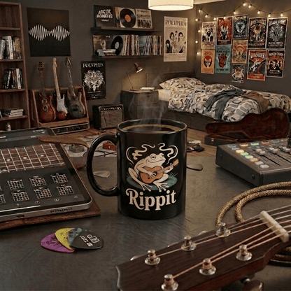 Rippit Guitar Frog Mug