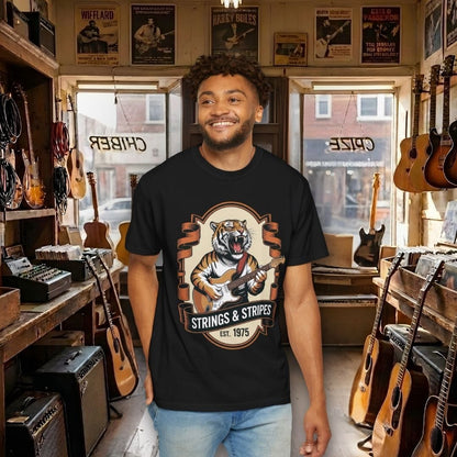 Strings & Stripes Guitar T-Shirt