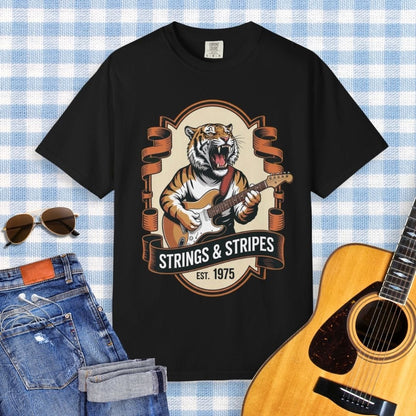 Strings & Stripes Guitar T-Shirt