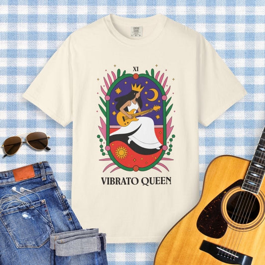 Vibrato Queen Guitar Tarot T-Shirt