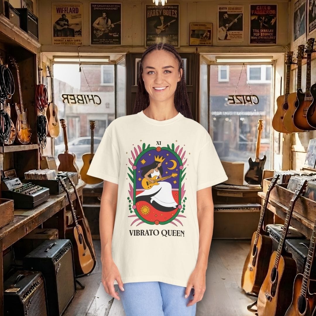 Vibrato Queen Guitar Tarot T-Shirt