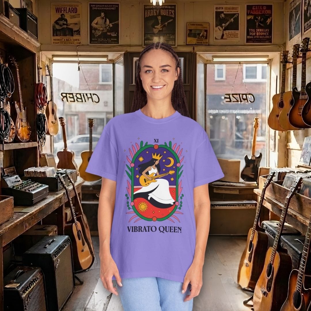 Vibrato Queen Guitar Tarot T-Shirt