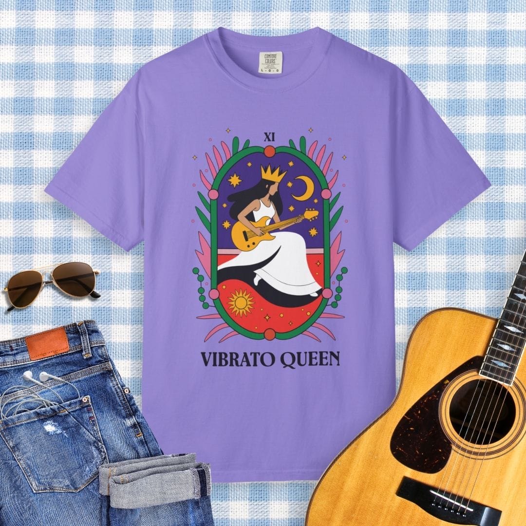 Vibrato Queen Guitar Tarot T-Shirt